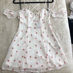 White floral dress (NWOT)